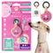 ASK A VET Donut Pet ID Tag – Pink Icing & Rainbow Sprinkles – NFC & QR Code Silicone Dog & Cat Tag – Hanging & Slide-On Digital Smart Tag – Waterproof
