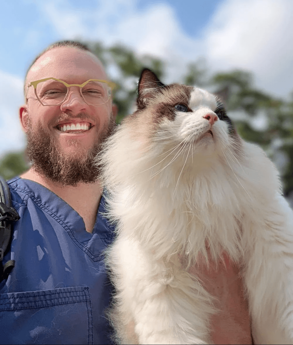 Dr Duncan with Gary