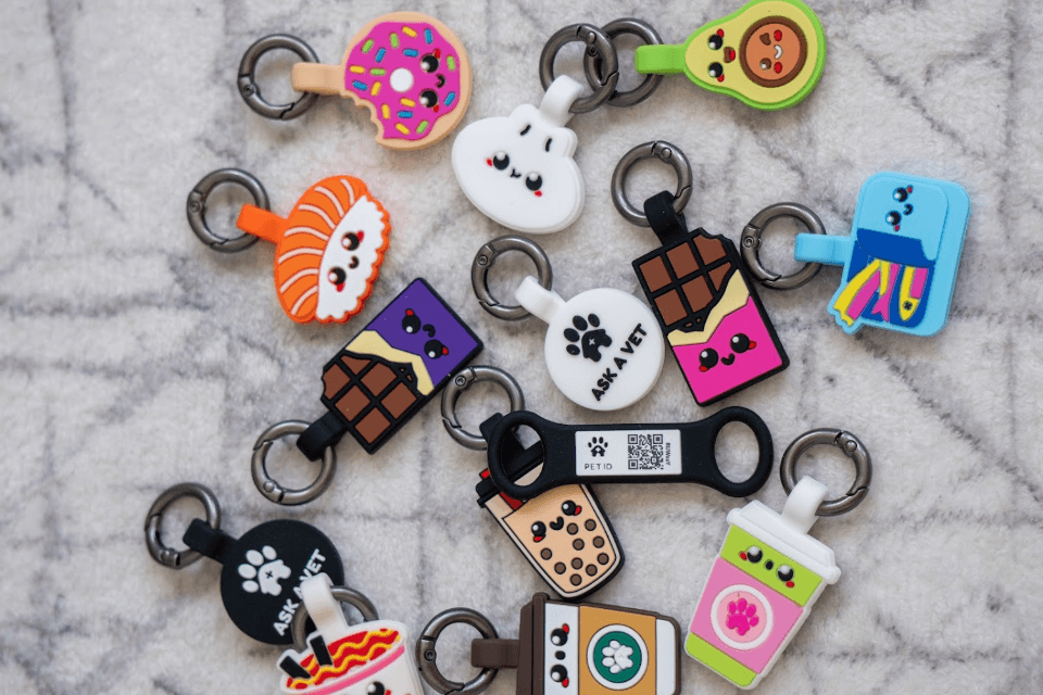 Soft silicone ASK A VET tag designs