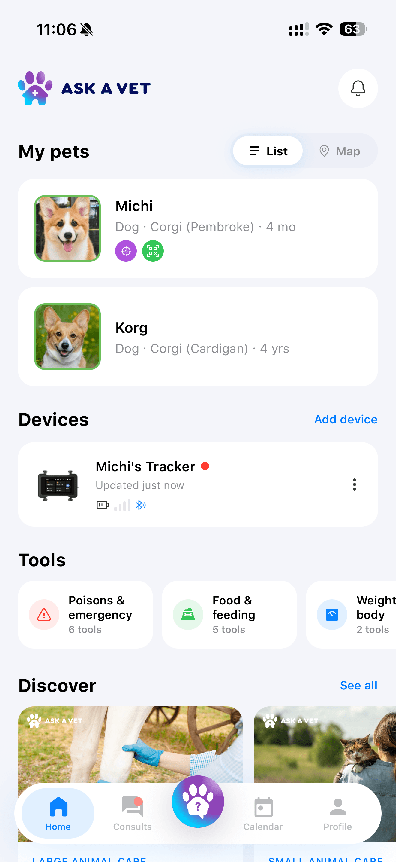 ASK A VET app — My pets home