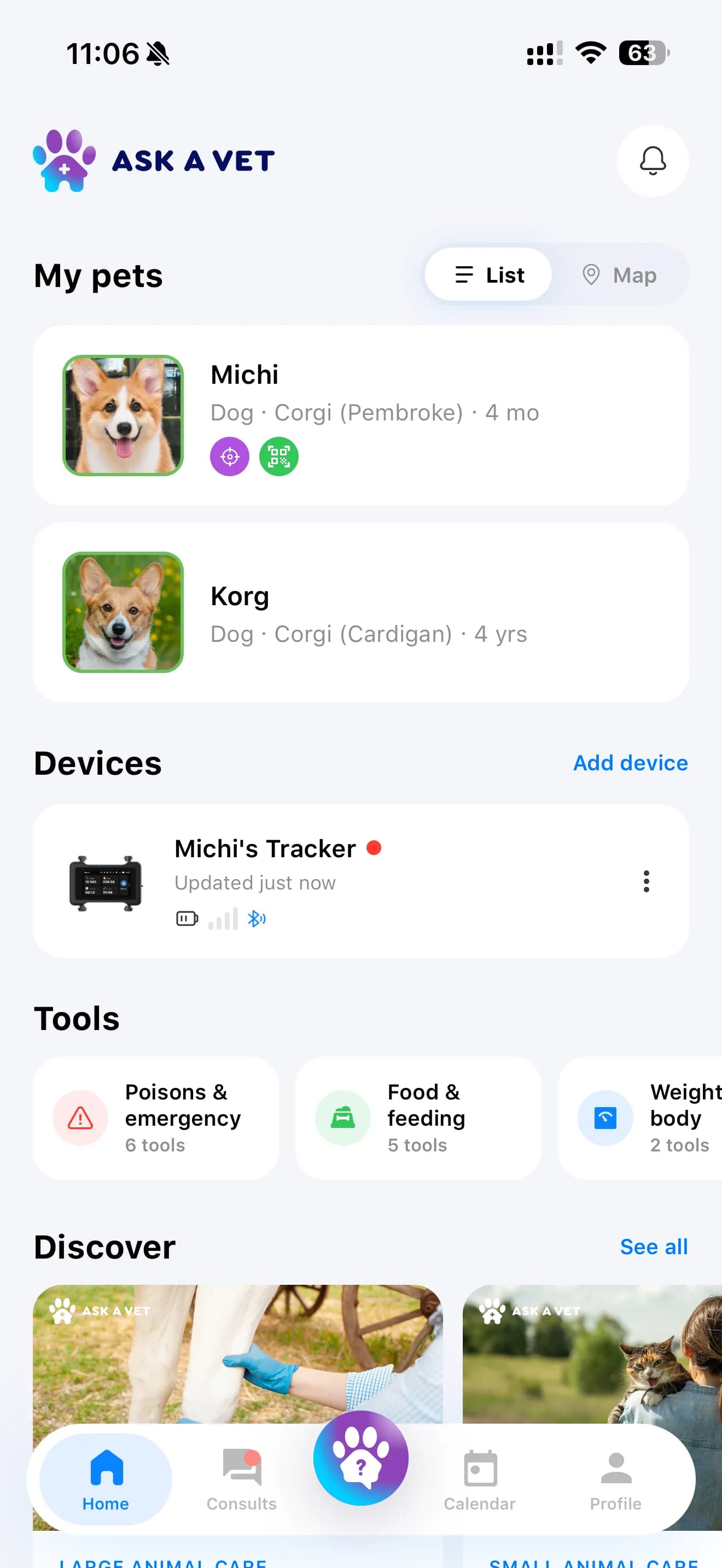 ASK A VET app — My pets home