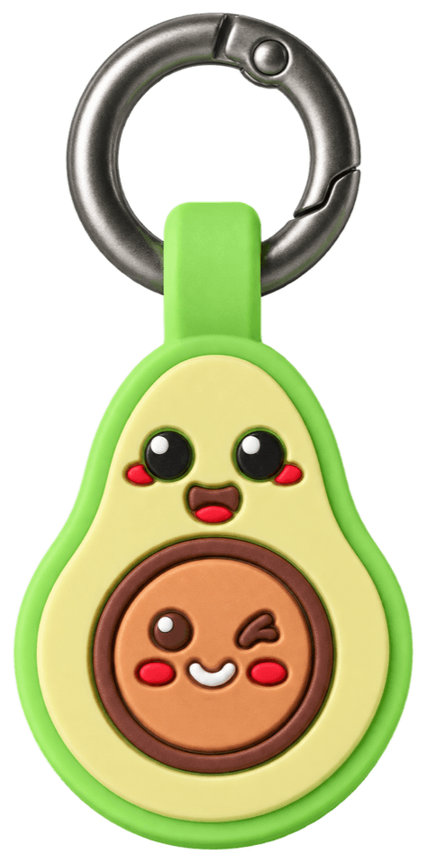 Avocado Smart ID Tag, front and QR back