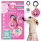 ASK A VET Donut Pet ID Tag – Pink Icing & Rainbow Sprinkles – NFC & QR Code Silicone Dog & Cat Tag – Hanging & Slide-On Digital Smart Tag – Waterproof