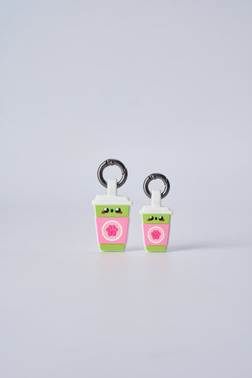 ASK A VET Sakura Matcha Latte Pet ID Tag – NFC & QR Code Silicone Dog & Cat Tag – Hanging & Slide-On Digital Smart Tag – Waterproof, No Battery